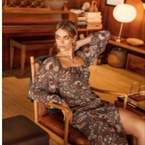 NWOT BOHME Paisley Midi Dress